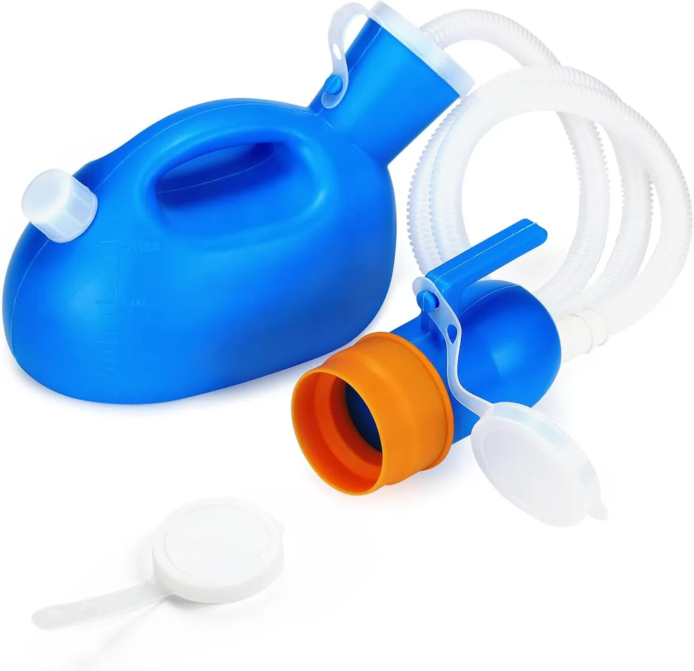 Soft-Funnel Urinal with Separate Outlet, 68 oz