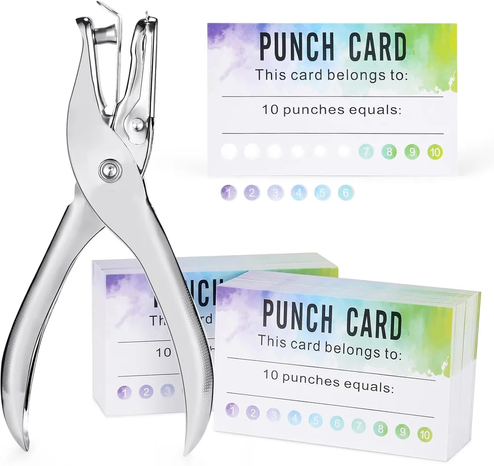 Watercolor Reward Punch Cards